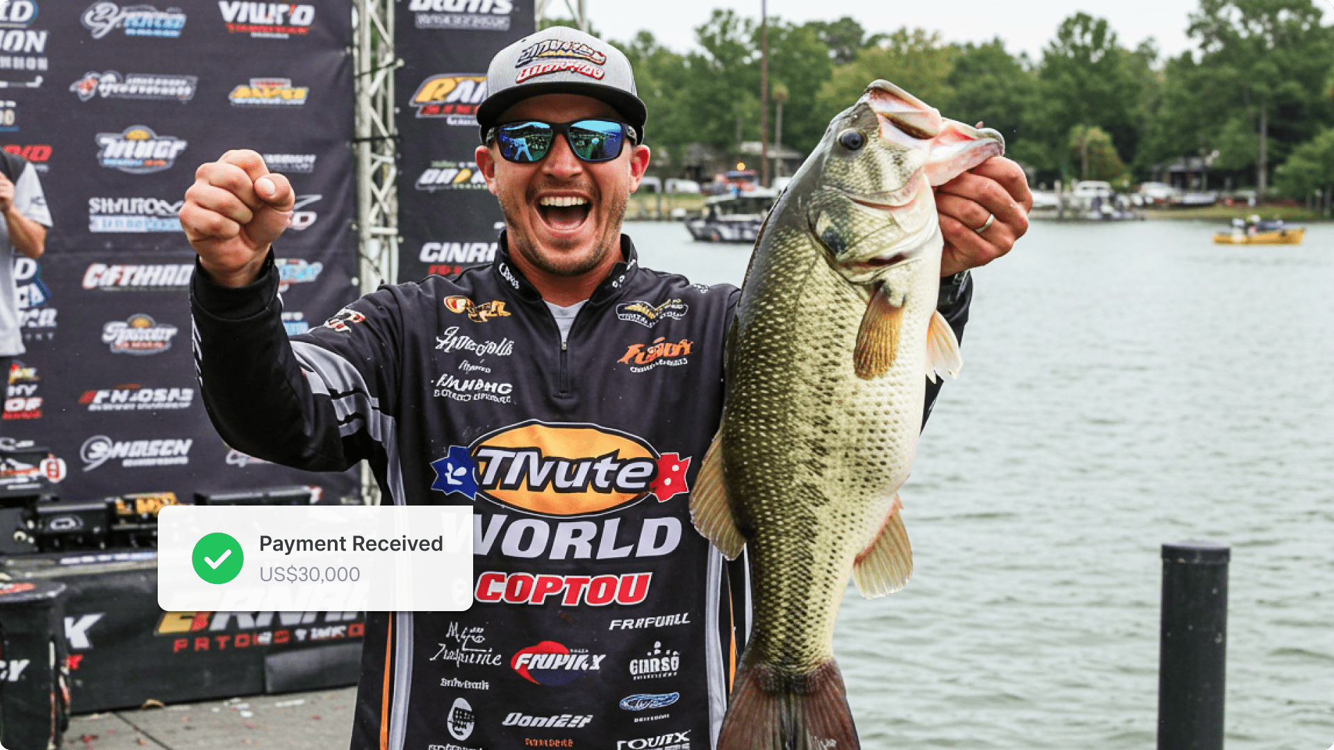 How to manage entry fees, prize payouts, and other payments for a fishing tournament