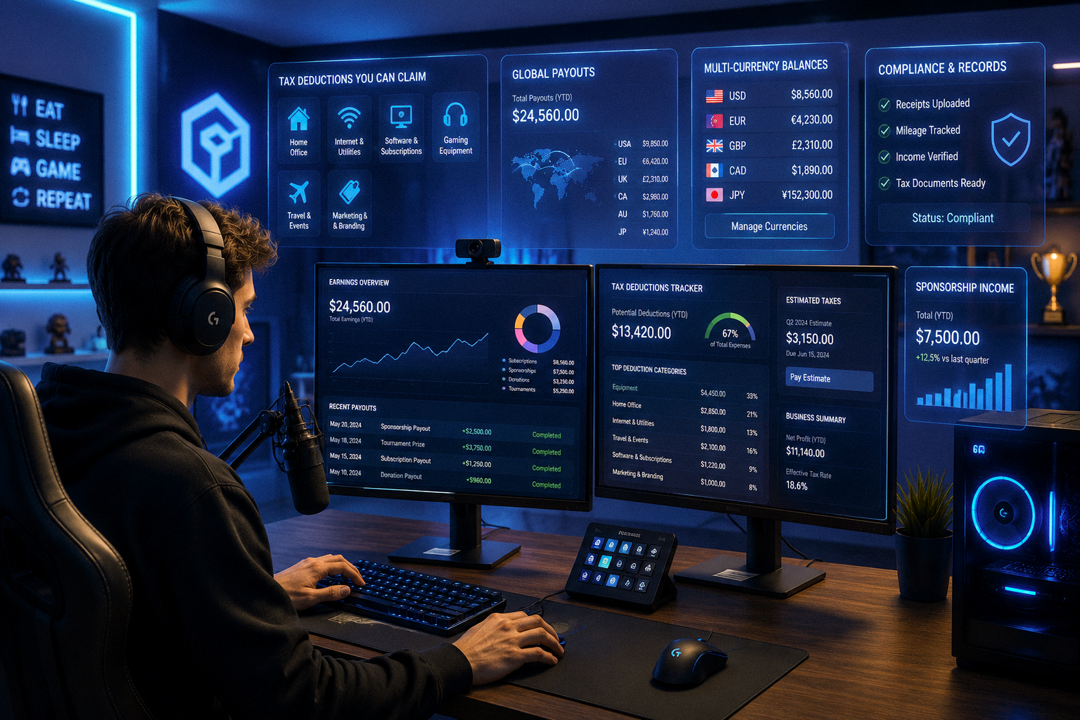 6 Tax Deductions for Streamers and Pro Gamers: What You Can and Can’t Write Off